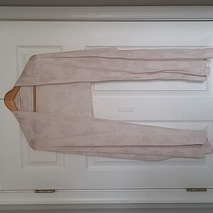 Ladies Scarf Beige Burnout Pattern